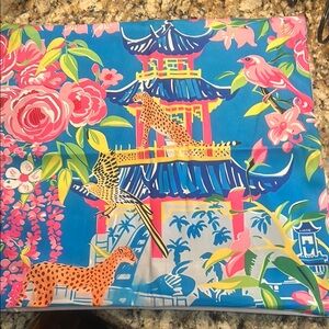 Vibrant Floral and Animal Print 18”x18” pillow cover with zipper.